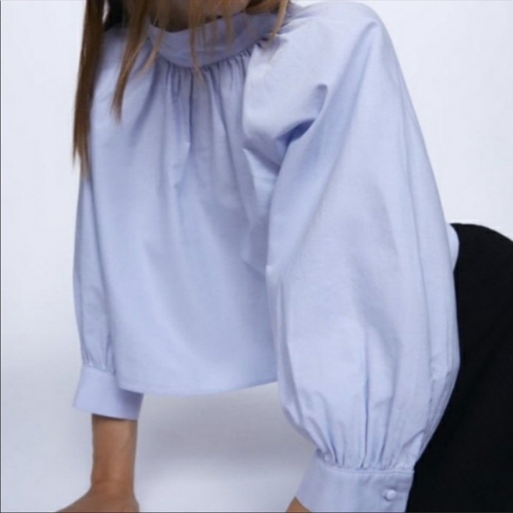 Zara bow neck crop top